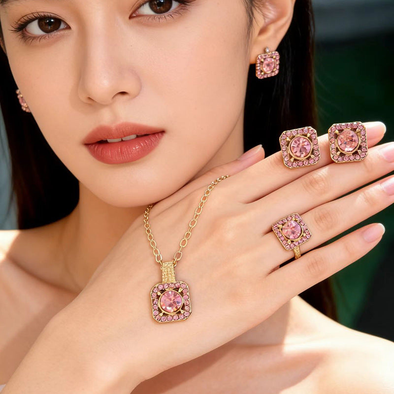 Women's Light Luxury Minority Birthday Gift High Jewelry Set