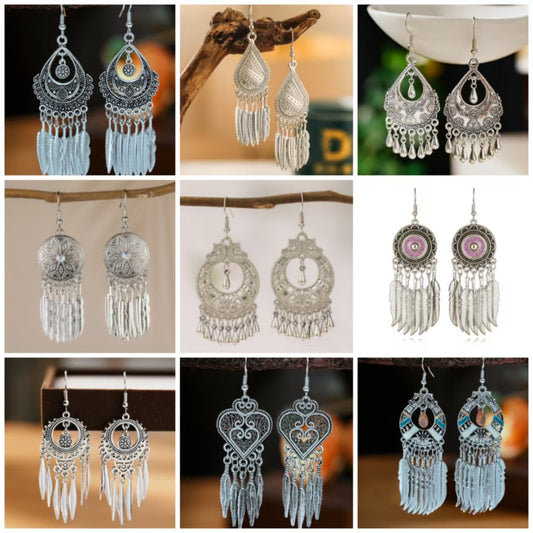 Turquoise Ethnic Style Retro Alloy Yunnan Rings
