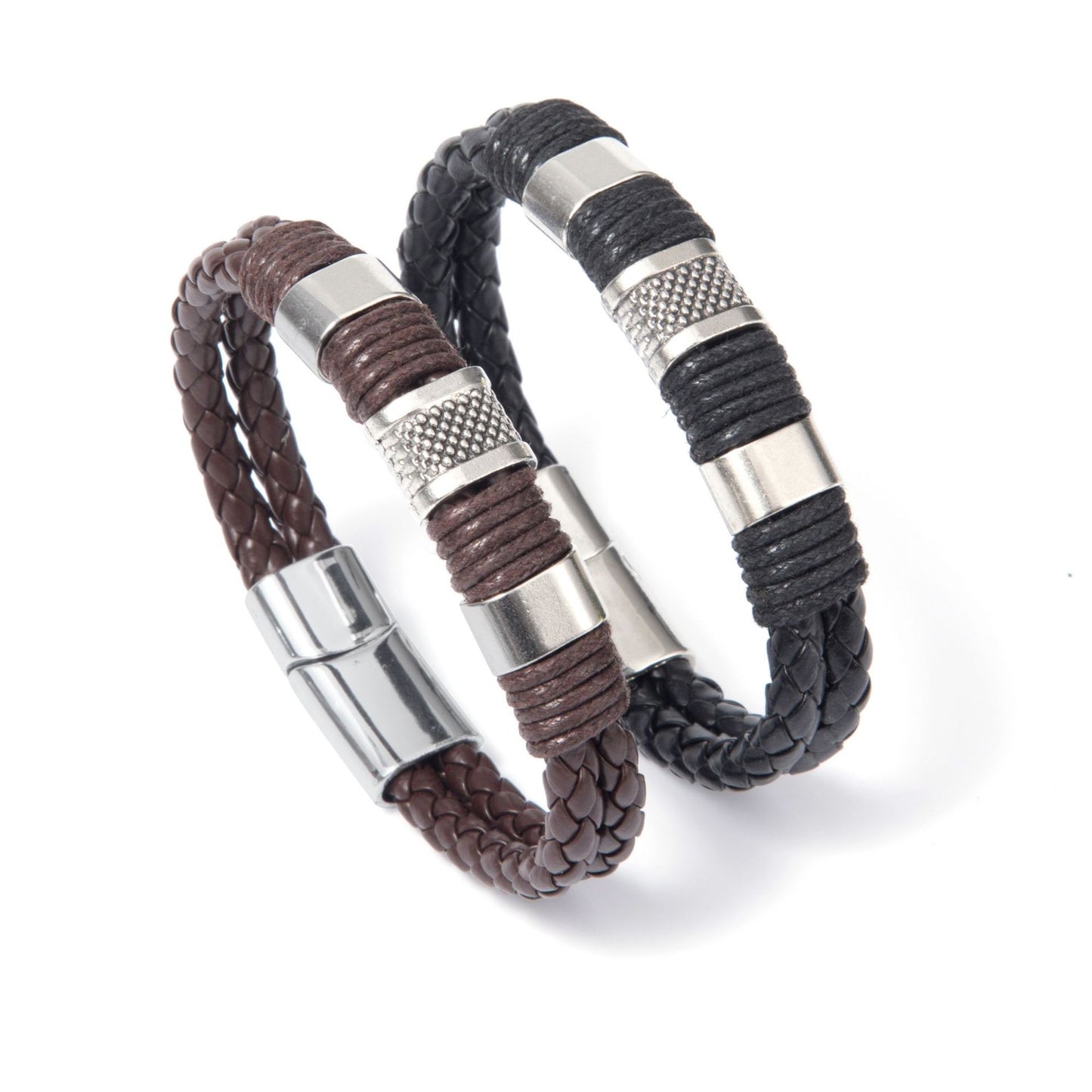 Men's Woven Leather Ornament Retro Personality All Bracelets