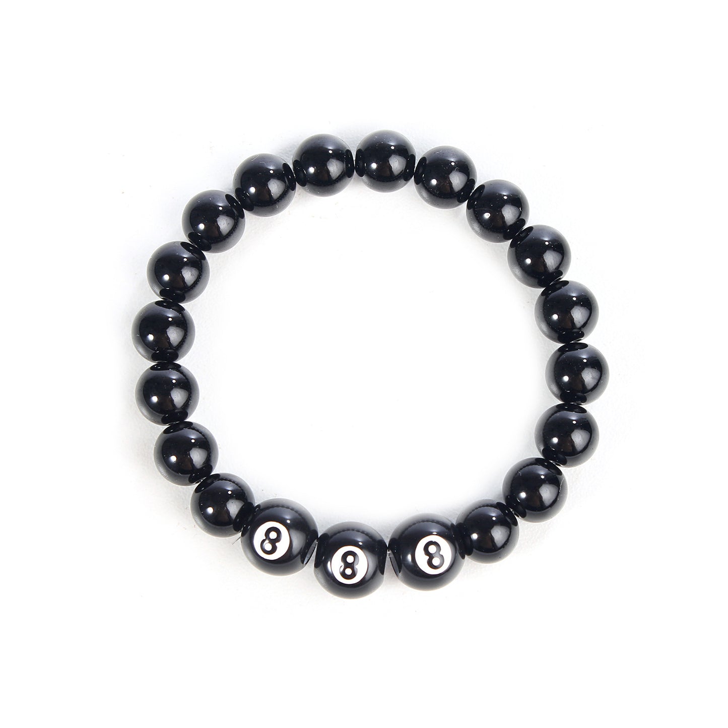 Men's Acrylic Number Volleyball Basketball Sports Imitation Obsidian Bracelets