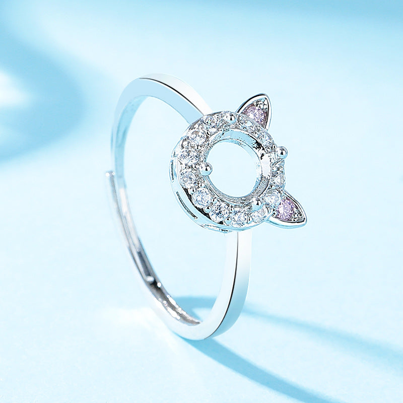 Women's Open Setting Empty Holder Inset More Sizes Imitation Rings
