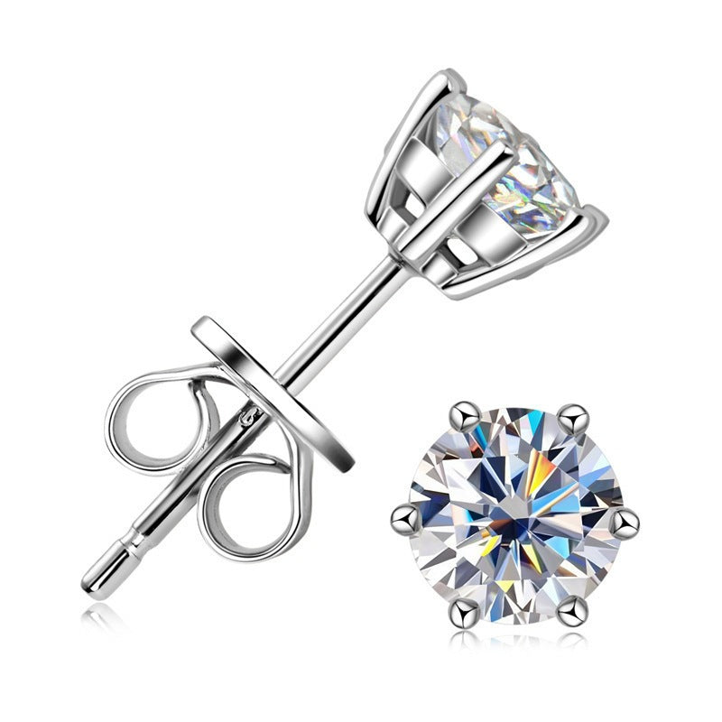 Men's Sier Ear Light Luxury High-grade Niche Female Stud Earrings