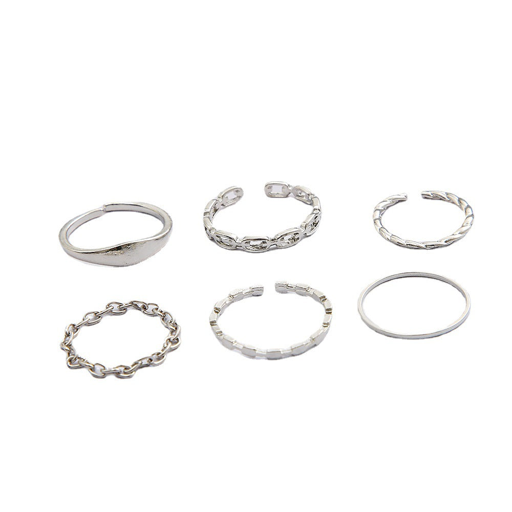 Set Female Fashion Style Little Finger Rings