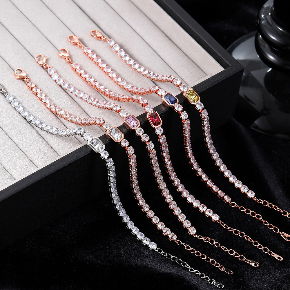 Women's Colorful Cube Sugar Light Luxury Full Bracelets