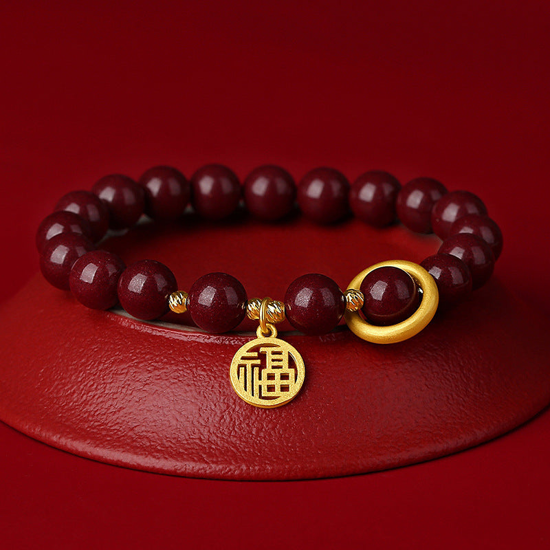 Imitation Cinnabar Lucky Pendant Fashion Gift Bracelets