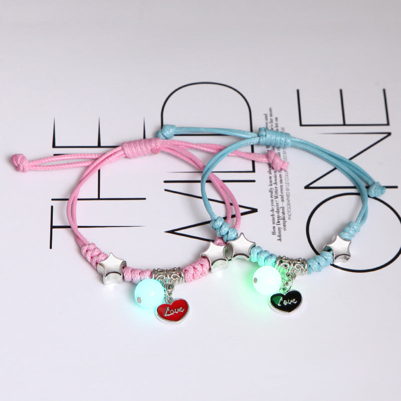 Cute Heart Girlfriends Two Korean Style Bracelets