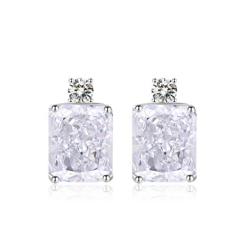 Flower Cut High Carbon Rhinestone Live Earrings
