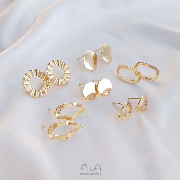 Color Protection Round Oval Handmade Ear Trendy Earrings