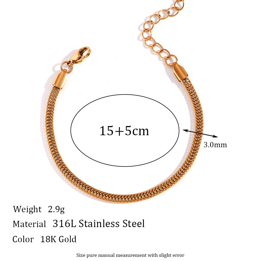 Einfache Mode-Persönlichkeits-Choker-Armbänder für Damen aus Titanstahl