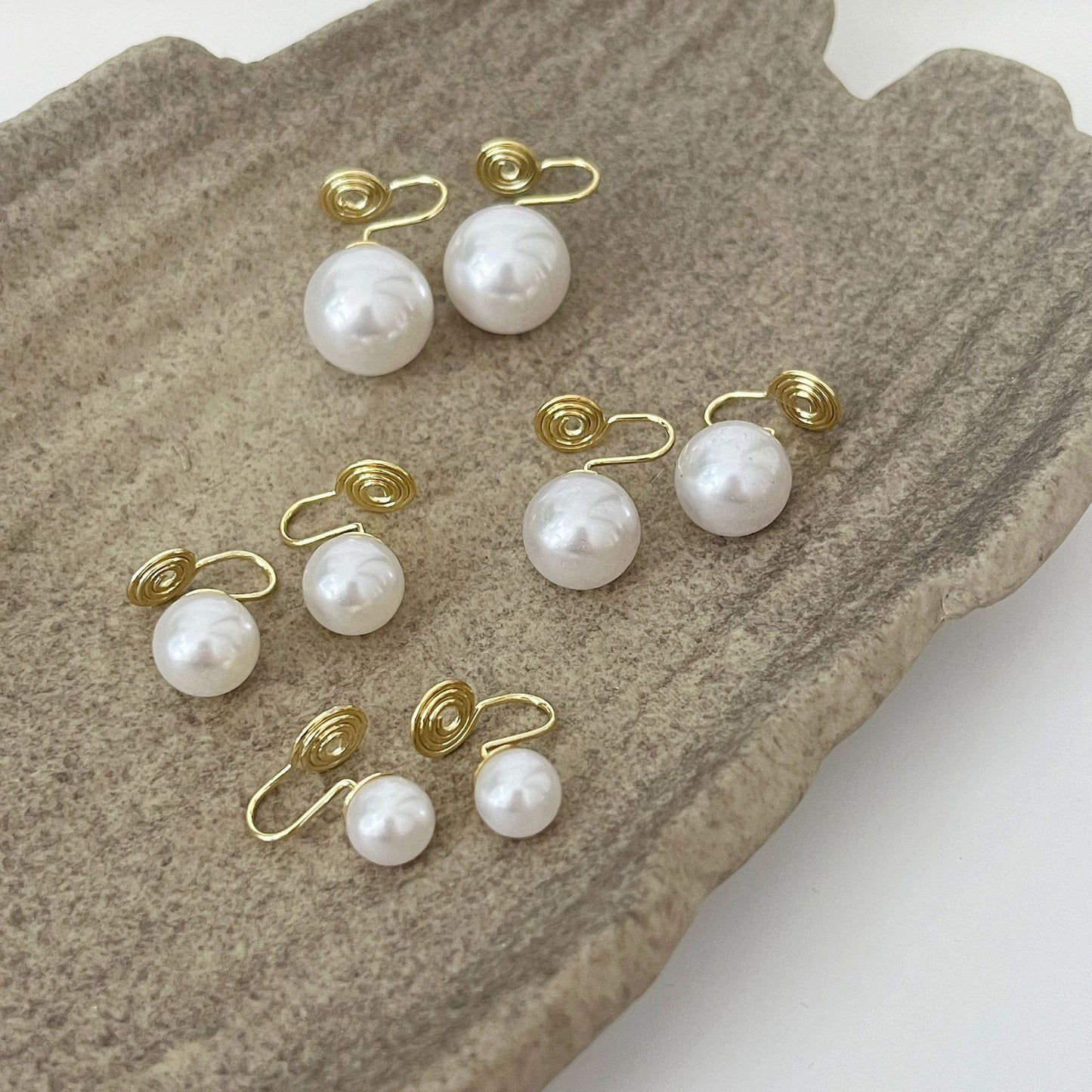 Women's Pearl Mosquito Coil Without Pierced Ears French Style Retro Elegant Ear Clip