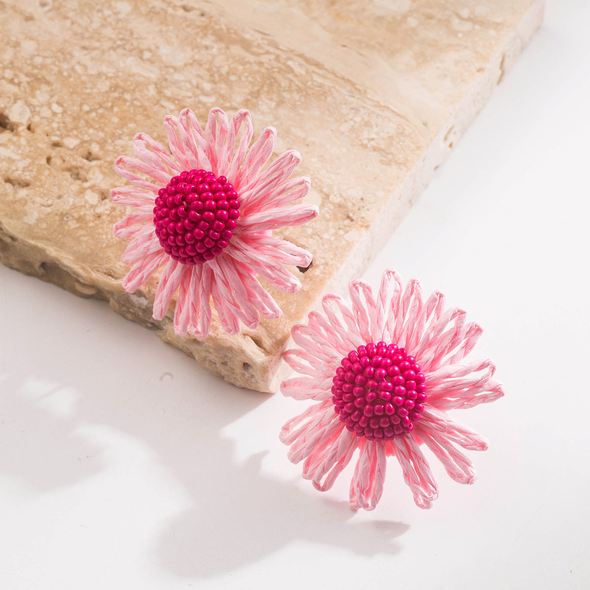 Fashion Sweet Small Fresh Hand-woven Raffia Artificial Rings