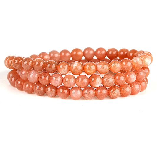 Natürliche orangefarbene Mondstein-Sri-Lanka-Sonnenstein-Armbänder