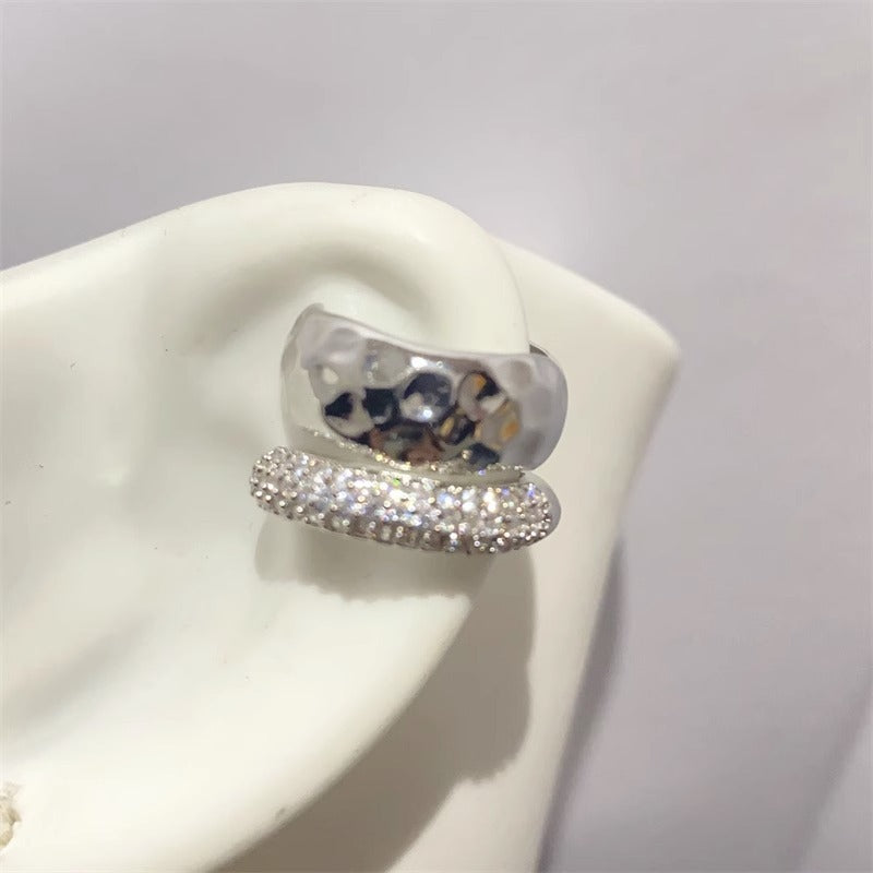 Designer Rhinestone High-grade Metal Light Luxury Ear Clip