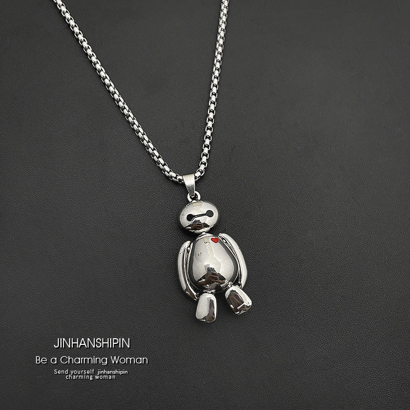 Women's & Men's & Titanium Steel Trendy Cute Cartoon Necklaces