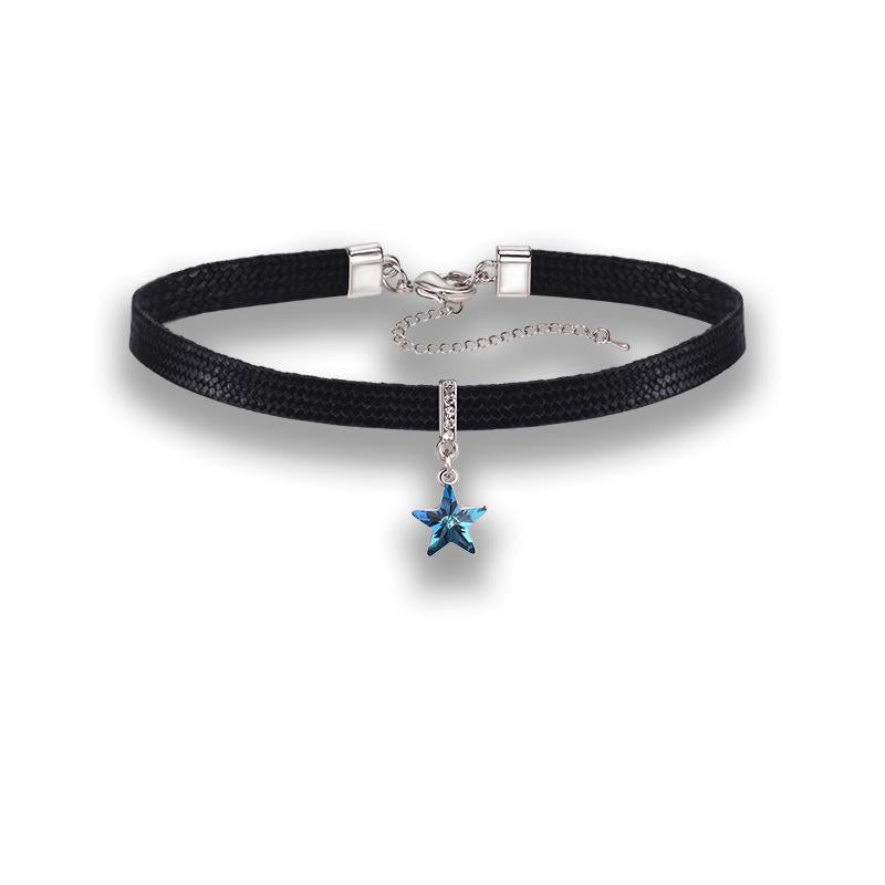 Women's Black Rope Fresh Clavicle Chain Short Neckband Collar Necklace