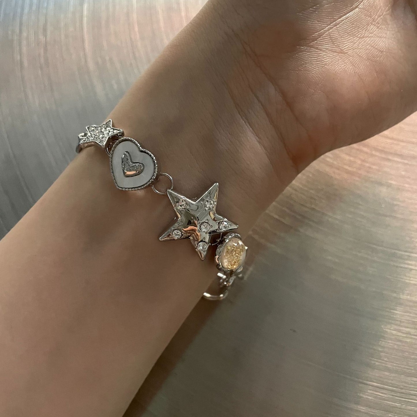 Chaîne étoile et bracelets de conception quotidienne d'amour de fée douce et fraîche