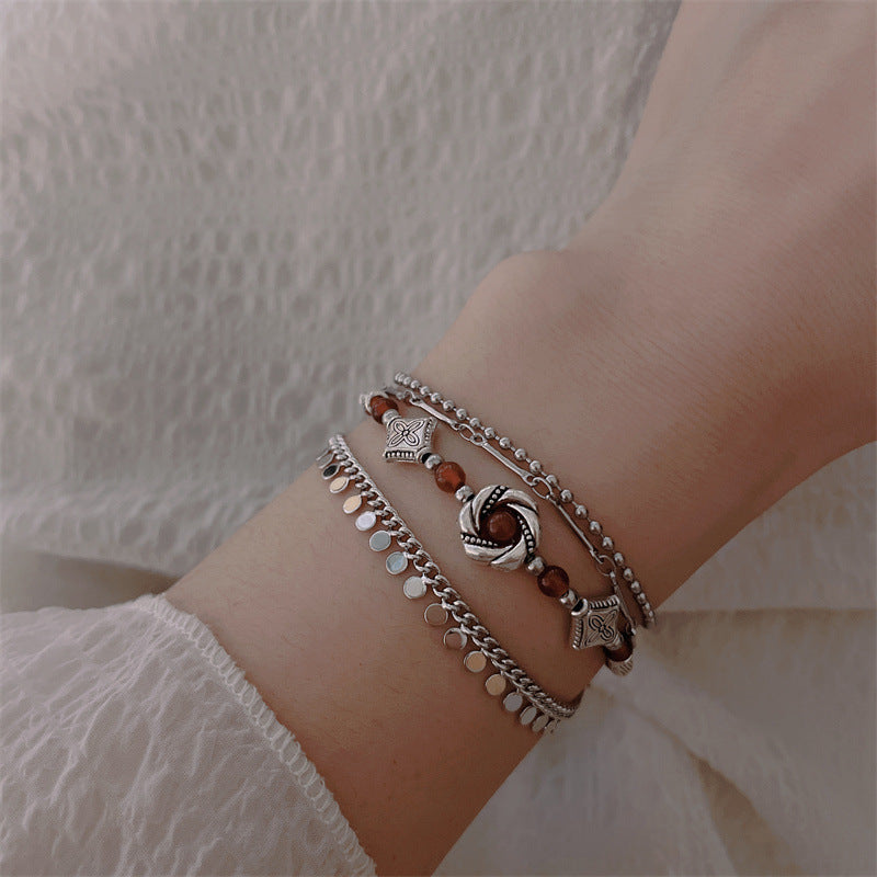 Damen-Armbänder im ethnischen Stil, geometrisch, rund, modisch, elegant, hochwertig, chinesischer Stil