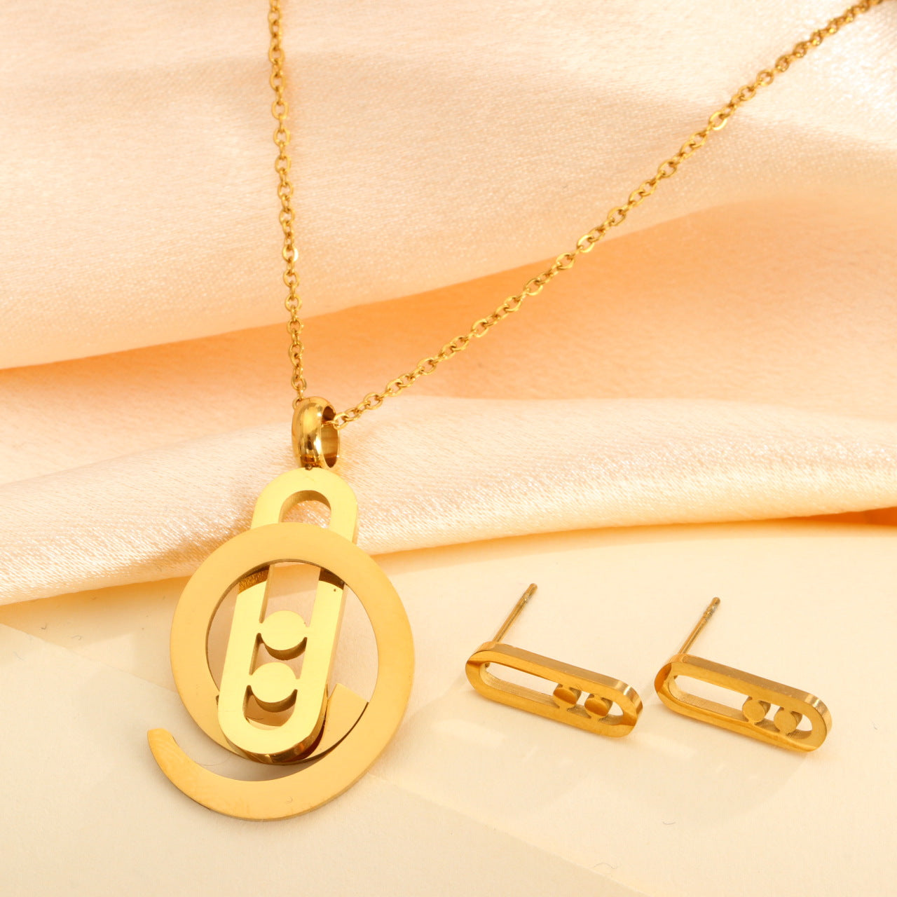 Women's Suit Geometric High Quality Stainless Steel Jewelry Set