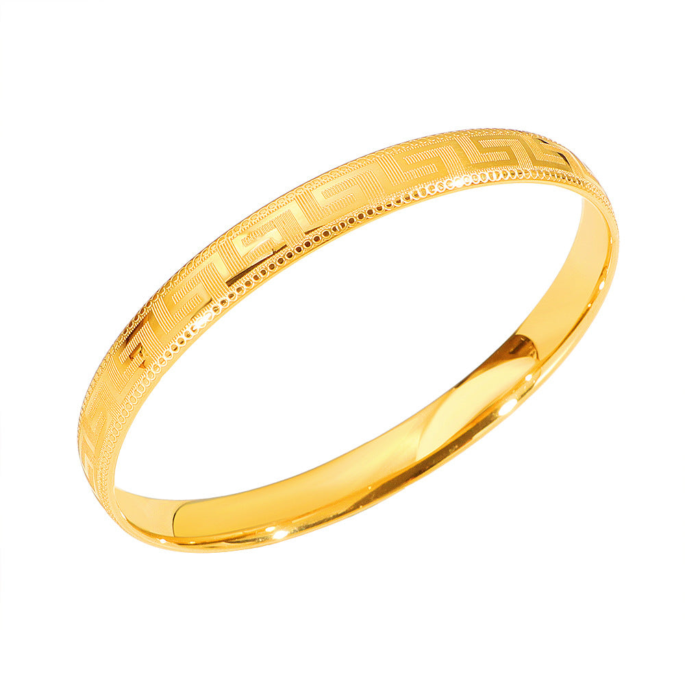 Women's Wall Pattern Fashion Simple Light Luxury High-grade Titanium Steel Does Bracelets