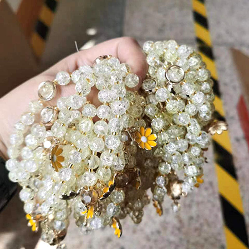 Bracelets féminins de copines de tournesol en cristal de fleur explosive