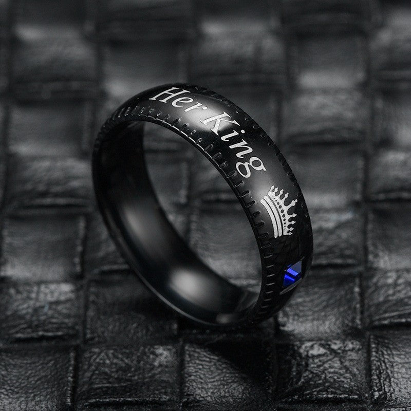 Temperament Wild Titanium Steel Pair For Rings