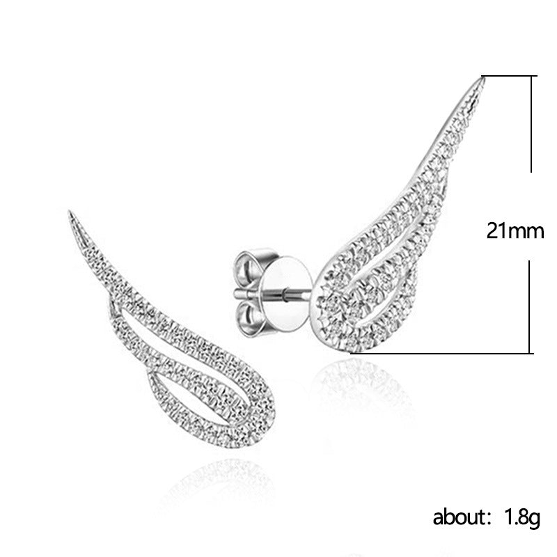 Women's Korean Style Personalized Temperament Wild Angel Wings Fashion Earrings