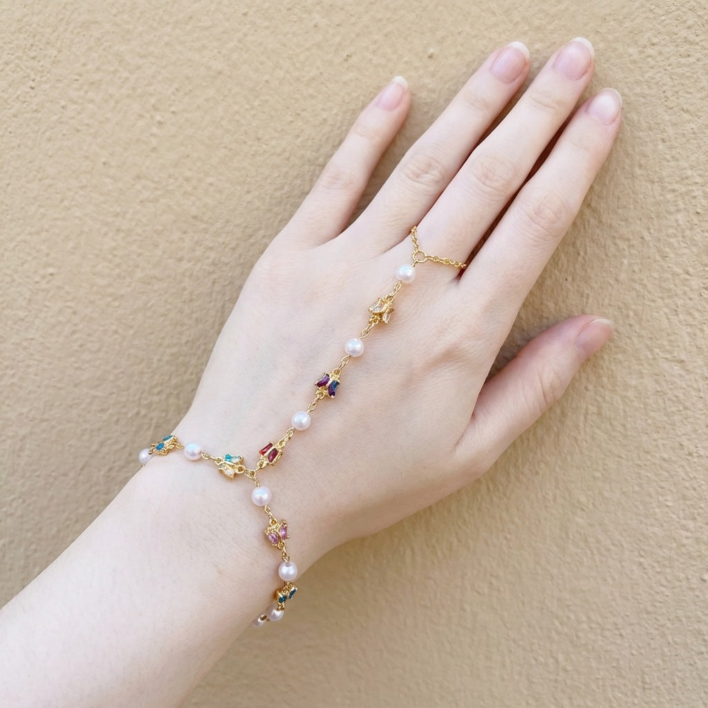Women's Light Luxury Copper Chain Finger Graceful Personality High-grade Bracelet