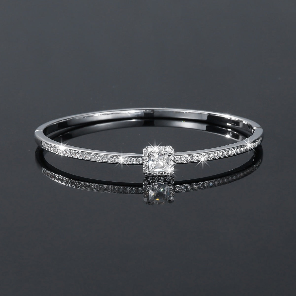 Women's Square Zircon Fashion Unique Temperament Simple Bracelet