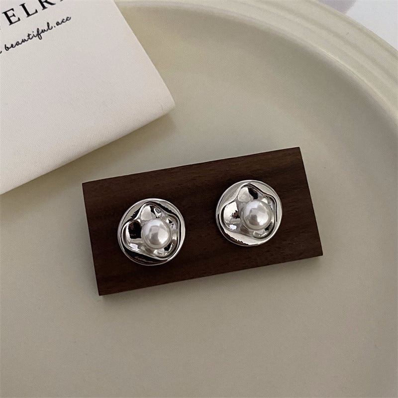 Gold Plating Metallic High Sense Simple Earrings