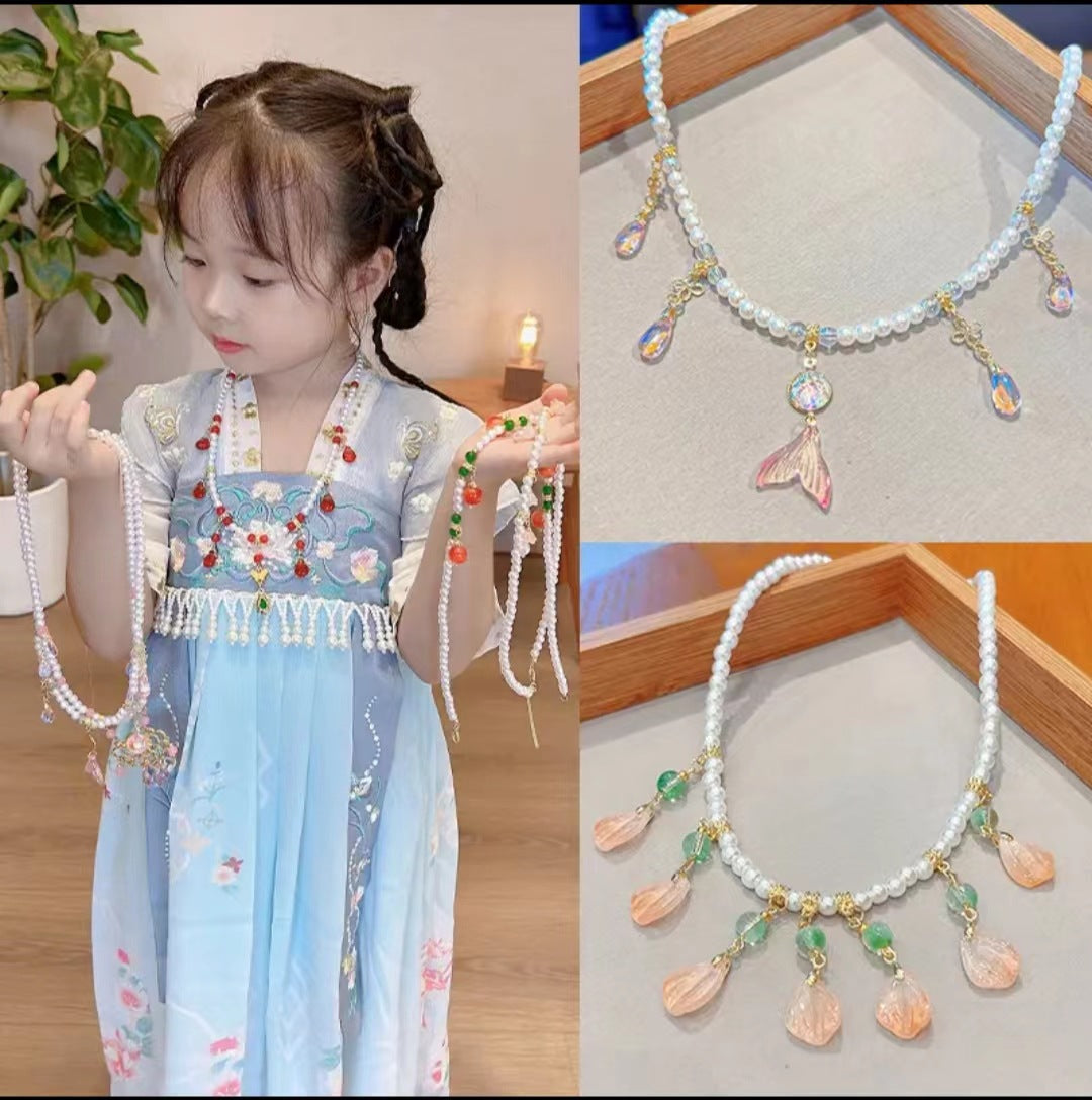 Children's Chinese Clothing Polo Collar Fresh Simple Temperament Necklaces