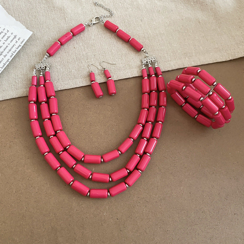Dopamine Acrylic Beaded Sub Personality Light Luxury Bracelets