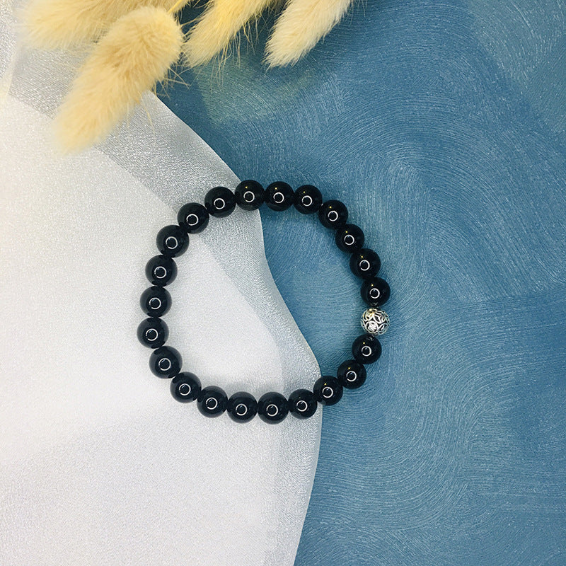 Yang Mi Mantra Lucky Beads Female Black Beaded Light Bracelets