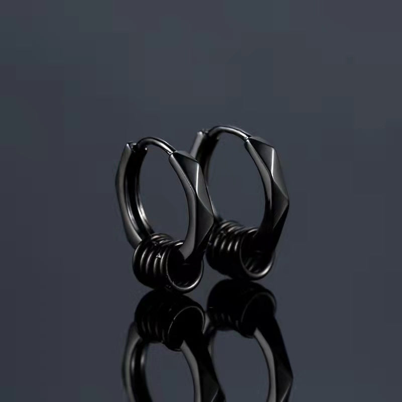 Men's Trendy Cool Handsome Black Single Hipster Rings