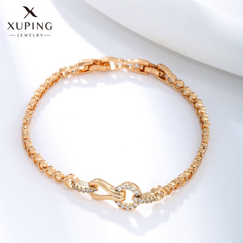 Women's Gold Plated Alloy Design Simple Temperamental Bracelets