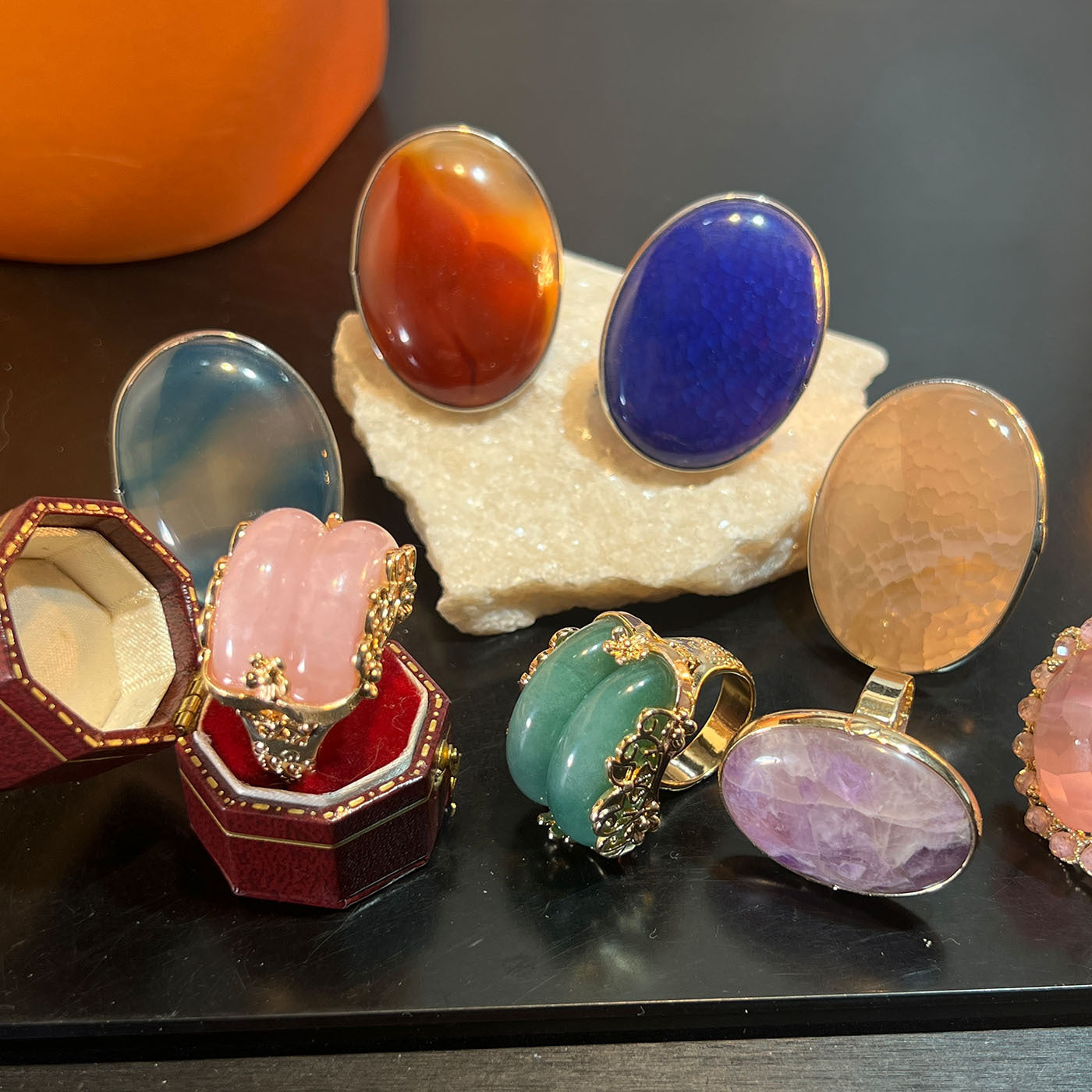 Rough Stone Fashion Design Sense Simple High Natural Ring