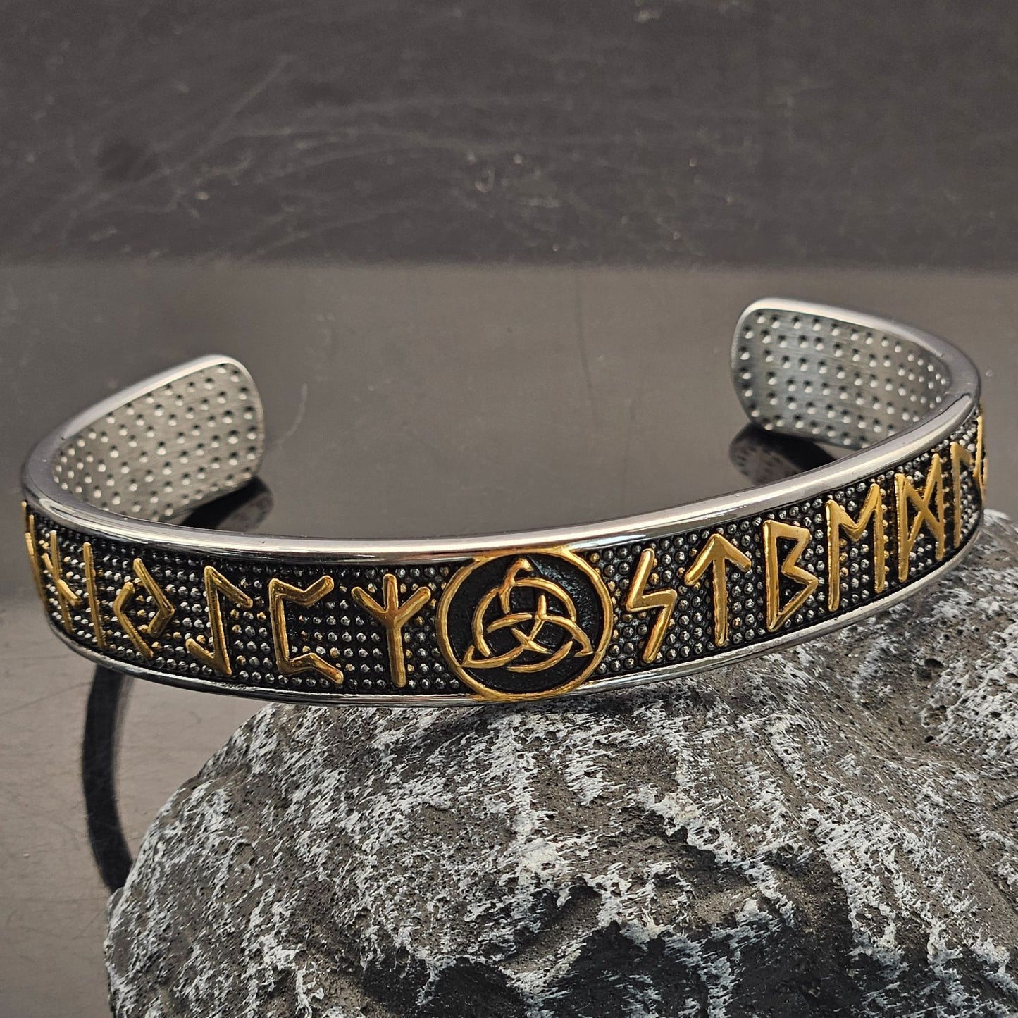 Viking Triangle Knot Titanium Steel Retro With Bracelet