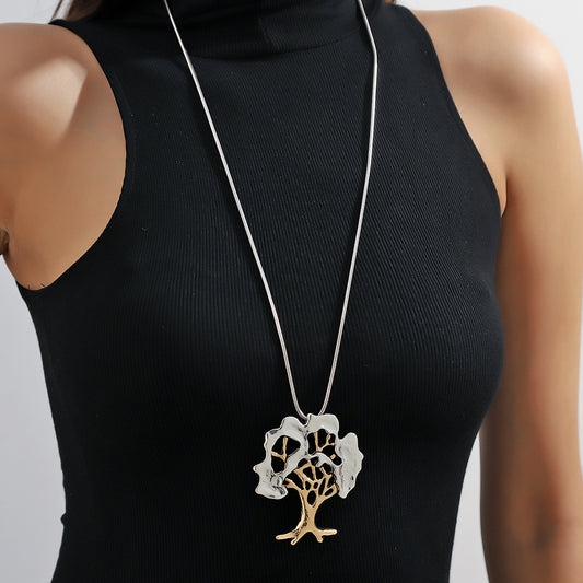 Women's & Men's & Fashion Retro Characteristic Lucky Tree Spaceman Flower Sweater Chain Necklaces