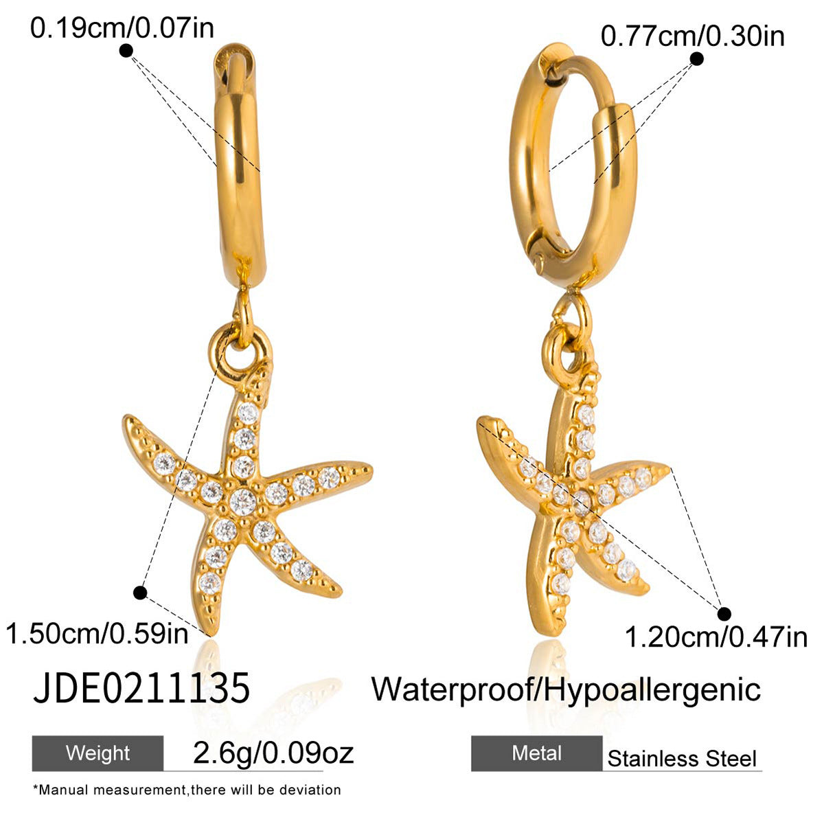 Gold Stainless Steel Zircon Marine Light Luxury High Sense Bracelets