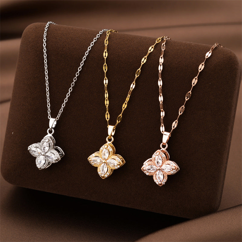 Steel Female Light Luxury Minority Sweater Necklace