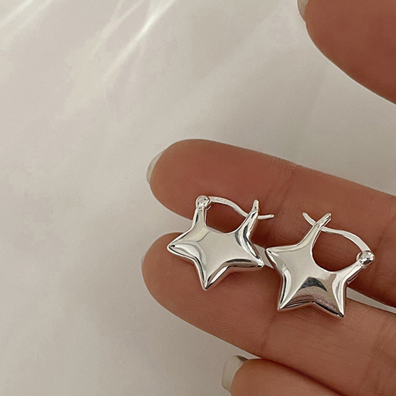Pentagram Female Niche Design Personality Graceful Senior Ear Earrings