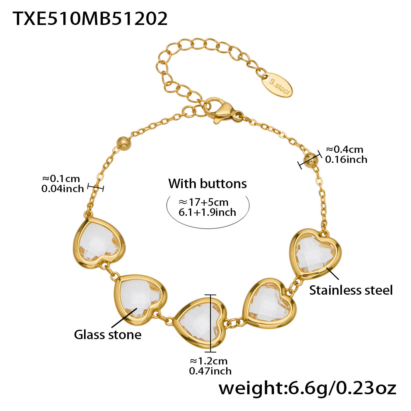 Cut Candy Color Heart-shaped Glass Stone Fashion Exquisite Stainless Rings