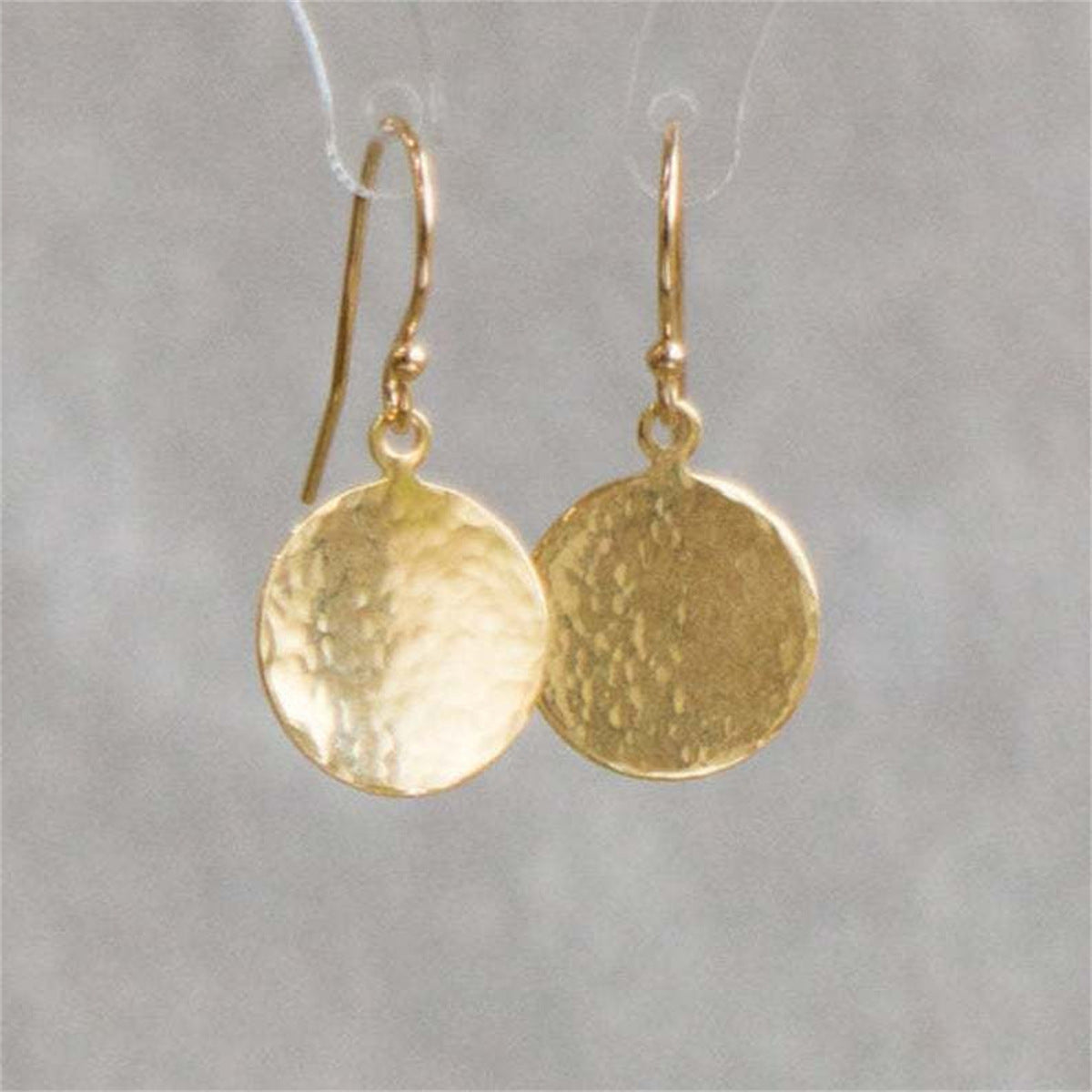 Women's Simple Metal Small Round Slice Temperament Earrings