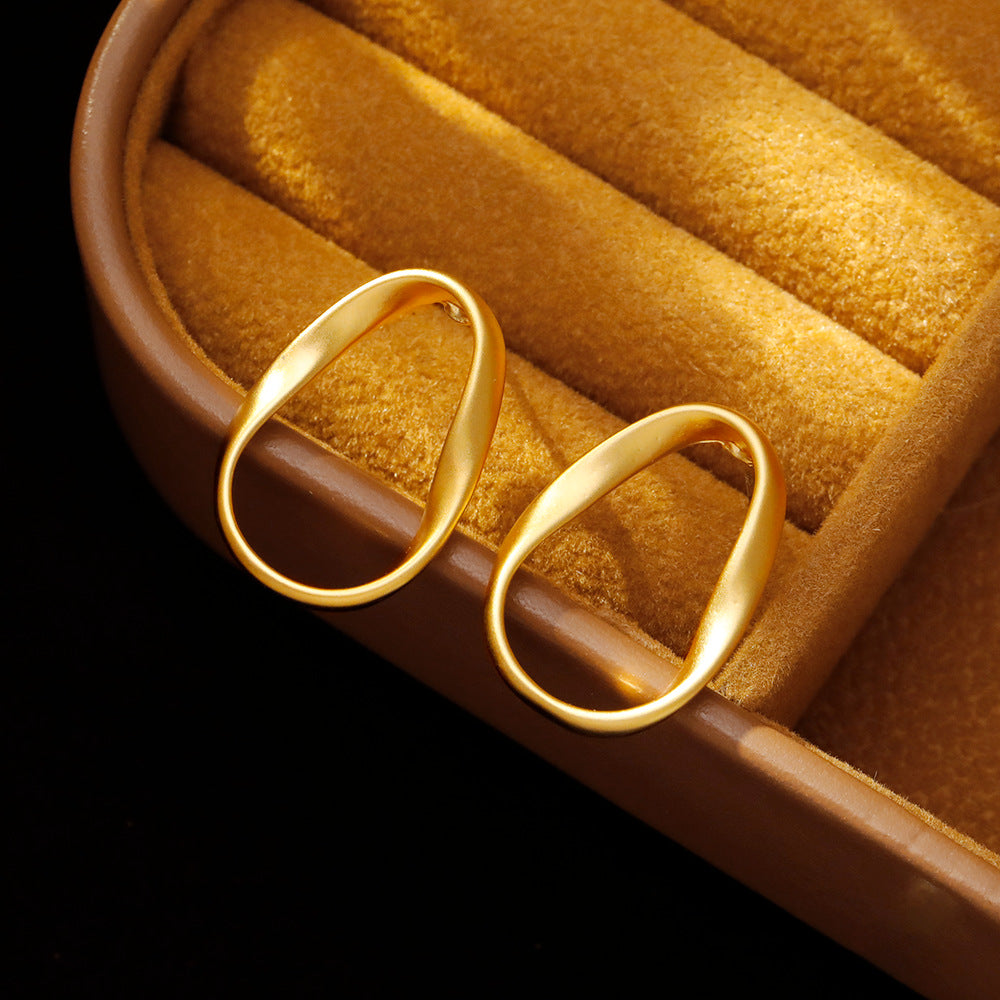 Geometric Female Niche Matte Stylish Simple Earrings