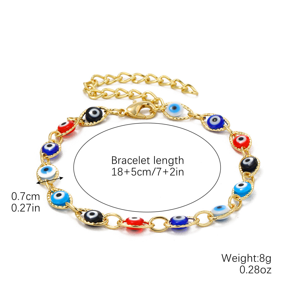 Women's Ornament Pull Devil Eye Adjustable Simple Bracelets