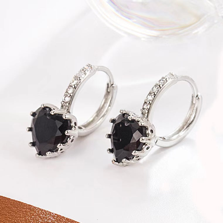 Super Fairy Heart-shaped Zircon High-grade Versatile Classic Love Earrings