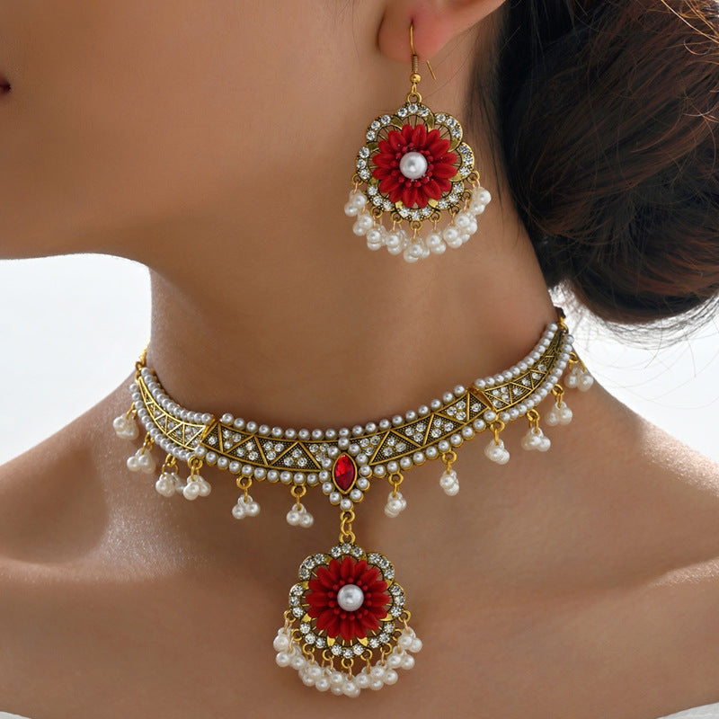 Indian Ethnic Style Vintage Gemstone Beads 2 Necklaces