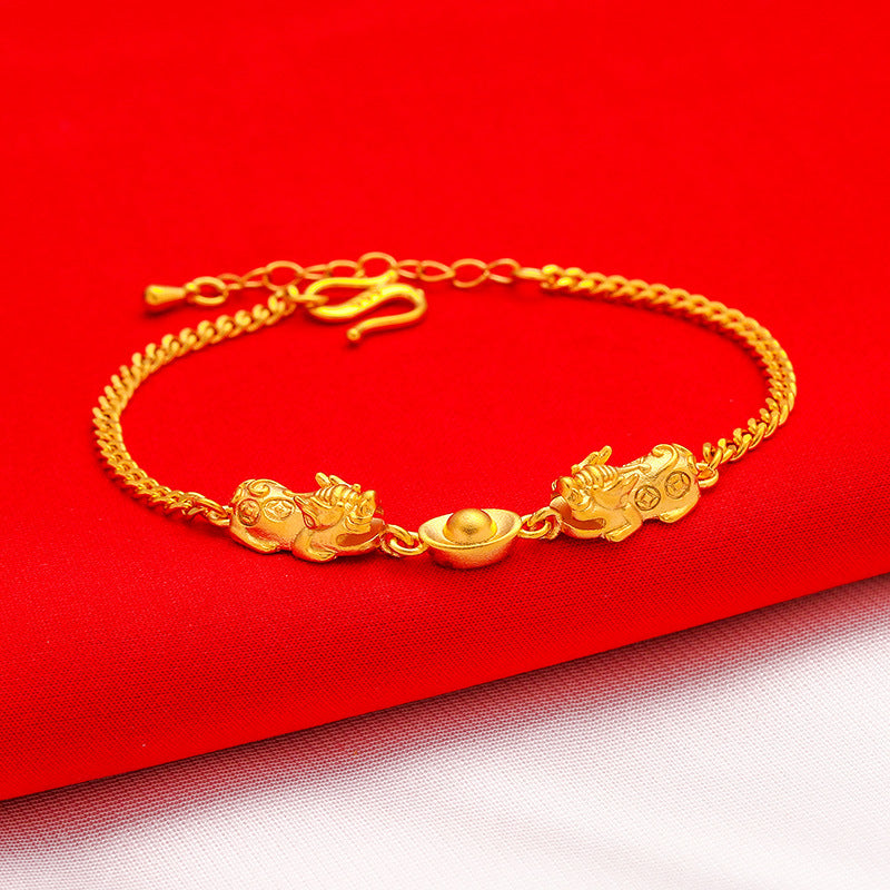 Women's Gilt Imitation Gold Korean Alluvial Lucky Bracelets