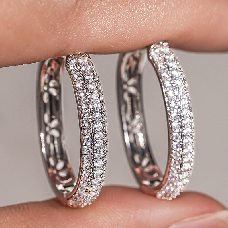 Women's Shi Fashionable Fashion Fine Circle Clip Ear Buckle