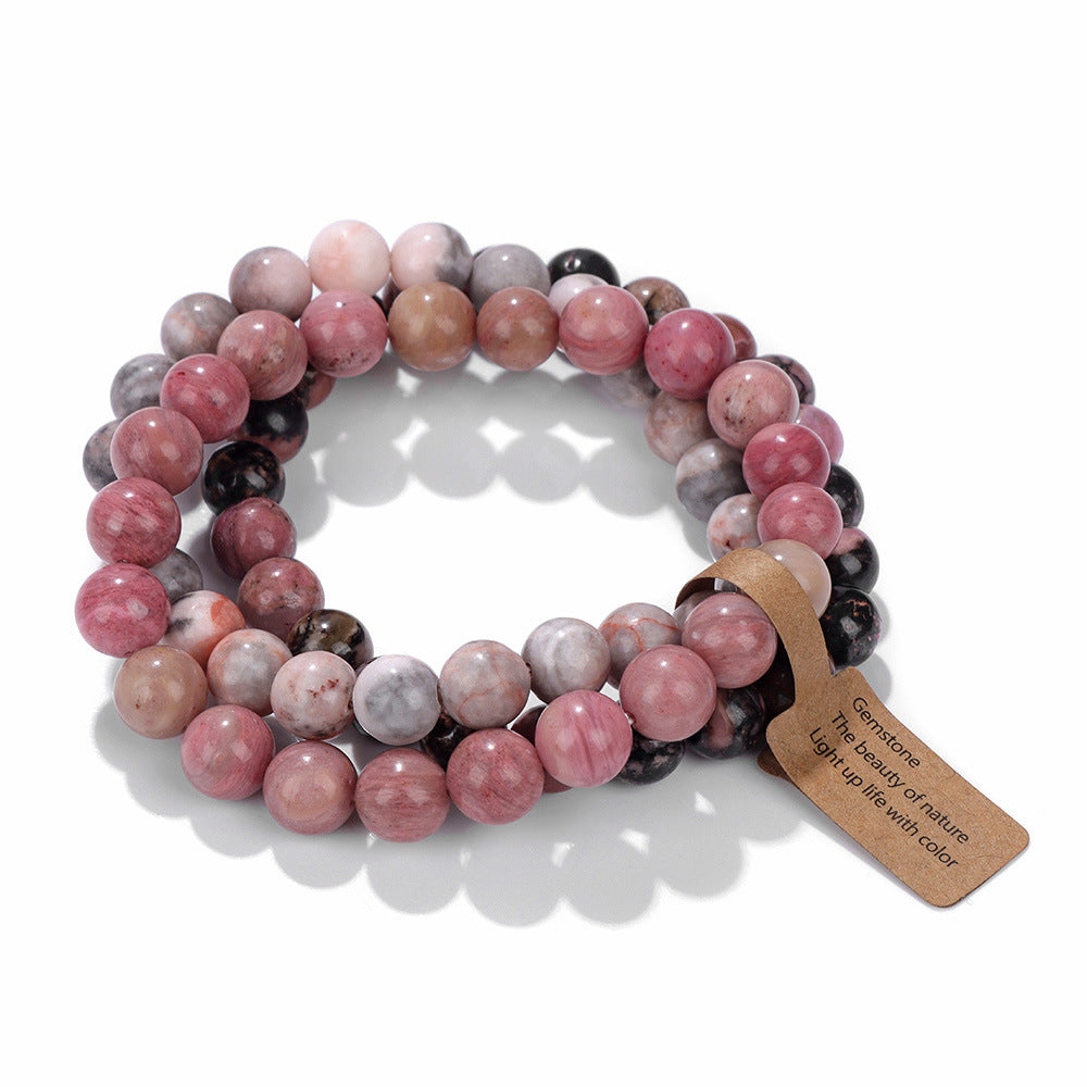 Bracelets de combinaison d'améthyste de perles de cristal de pierre naturelle pour femmes