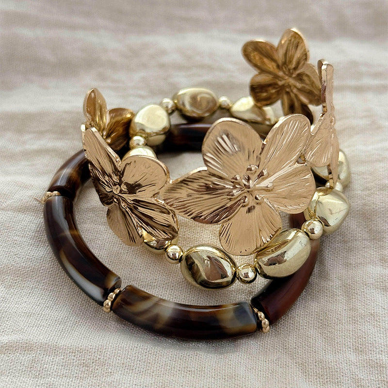 Flower Round Vintage Personality Fashion Exquisite Versatile Design Bracelets